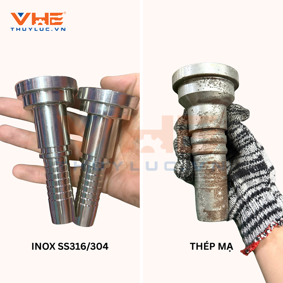 So sánh đầu bấm inox và đầu bấm thép