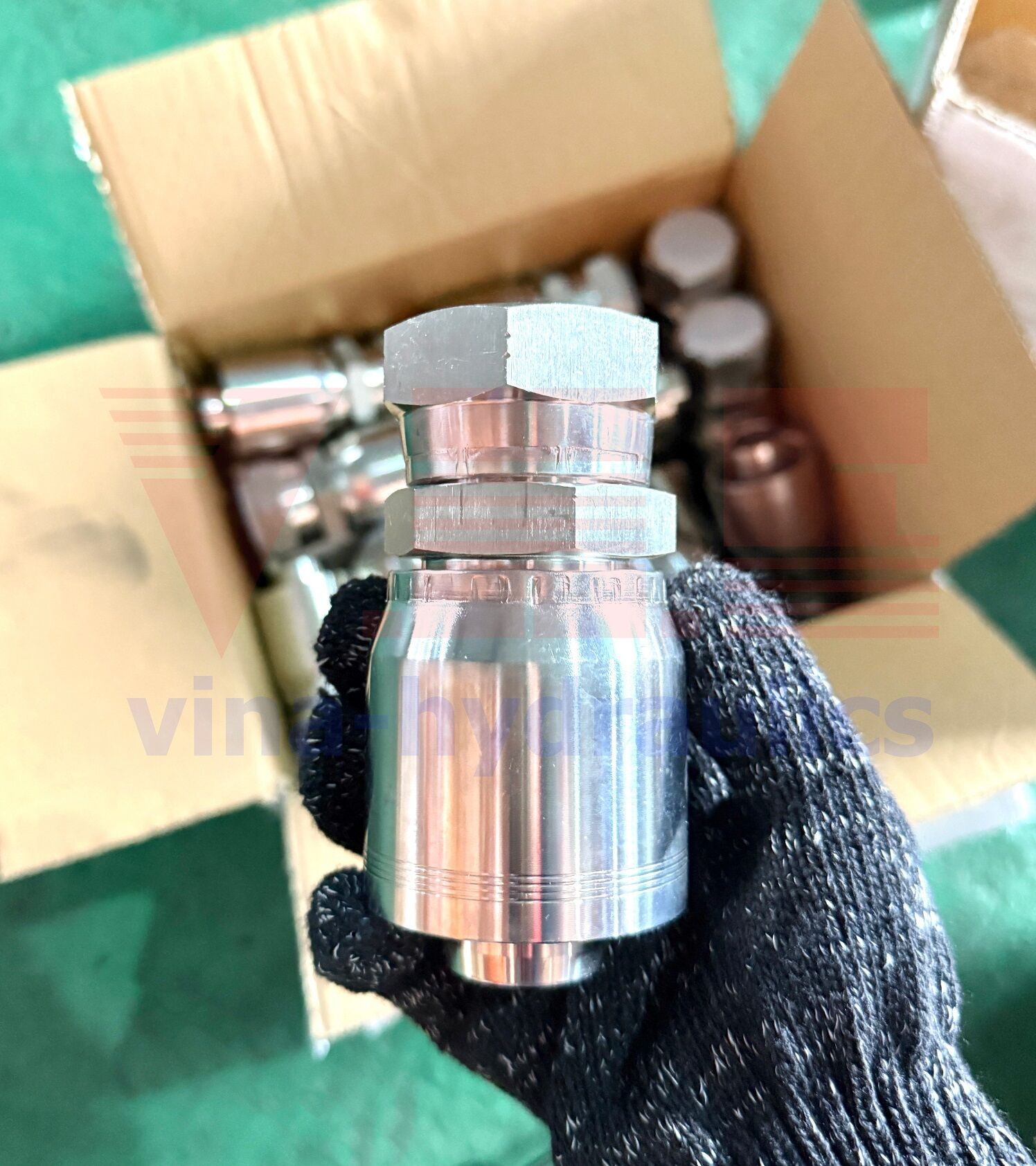 Đầu bấm thẳng JIC inox SS316 liền vỏ