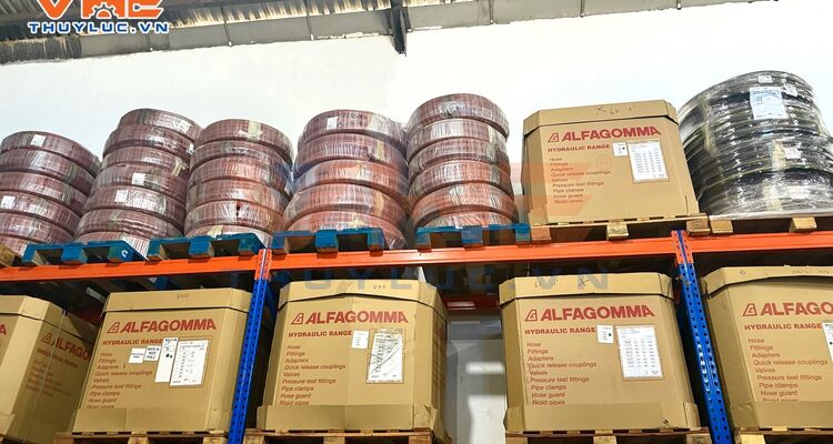 Nhập lô tuy ô thủy lực Alfagomma 1 lớp, 2 lớp và 4 lớp tại kho VHE Hồ Chí Minh