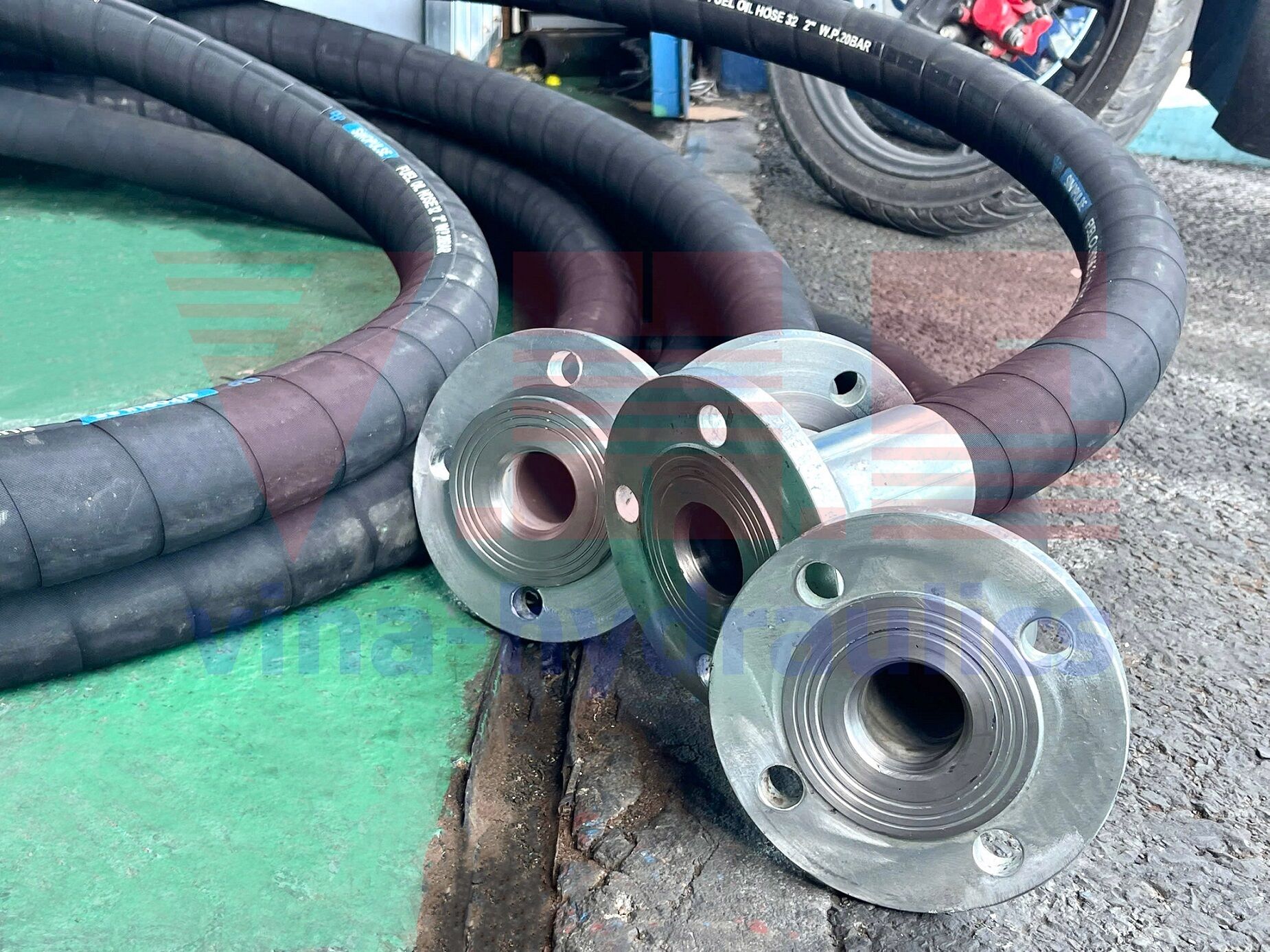Ống dầu thủy lực 2'' bấm 2 đầu mặt bích