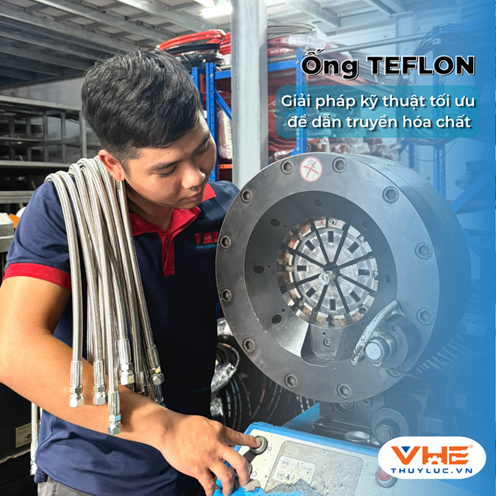 Gia công Ống Teflon PTFE bọc lưới inox