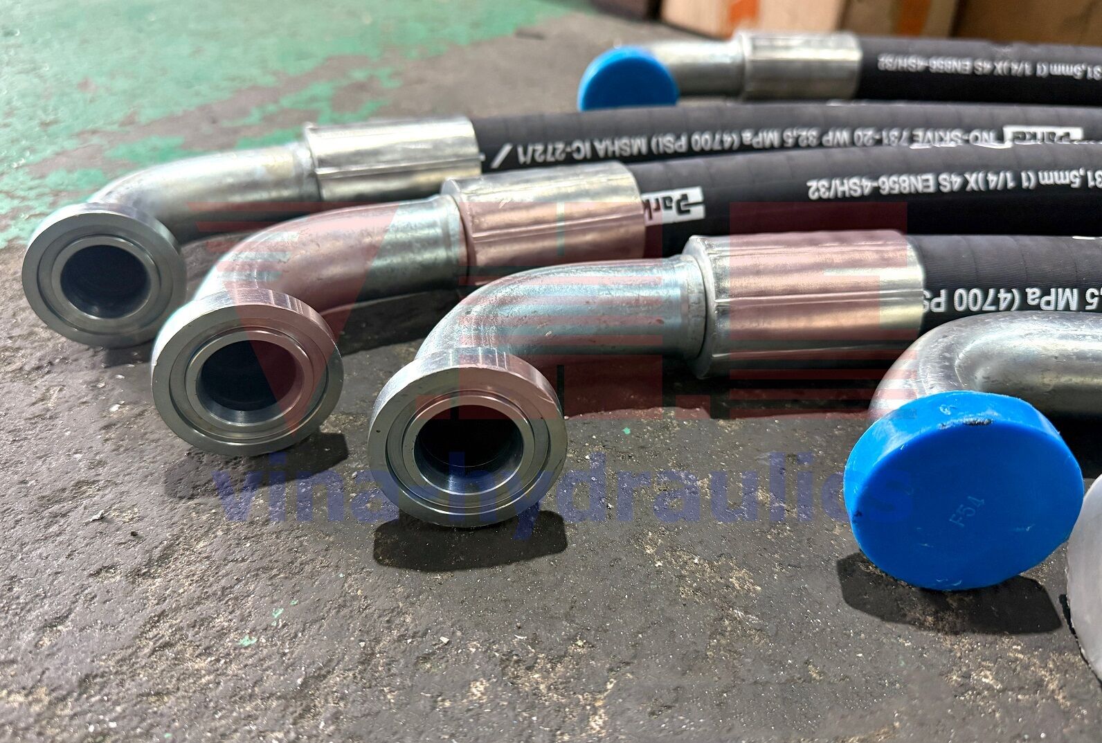 Tuy ô thủy lực Parker bấm đầu mặt bích 6K kèm oring