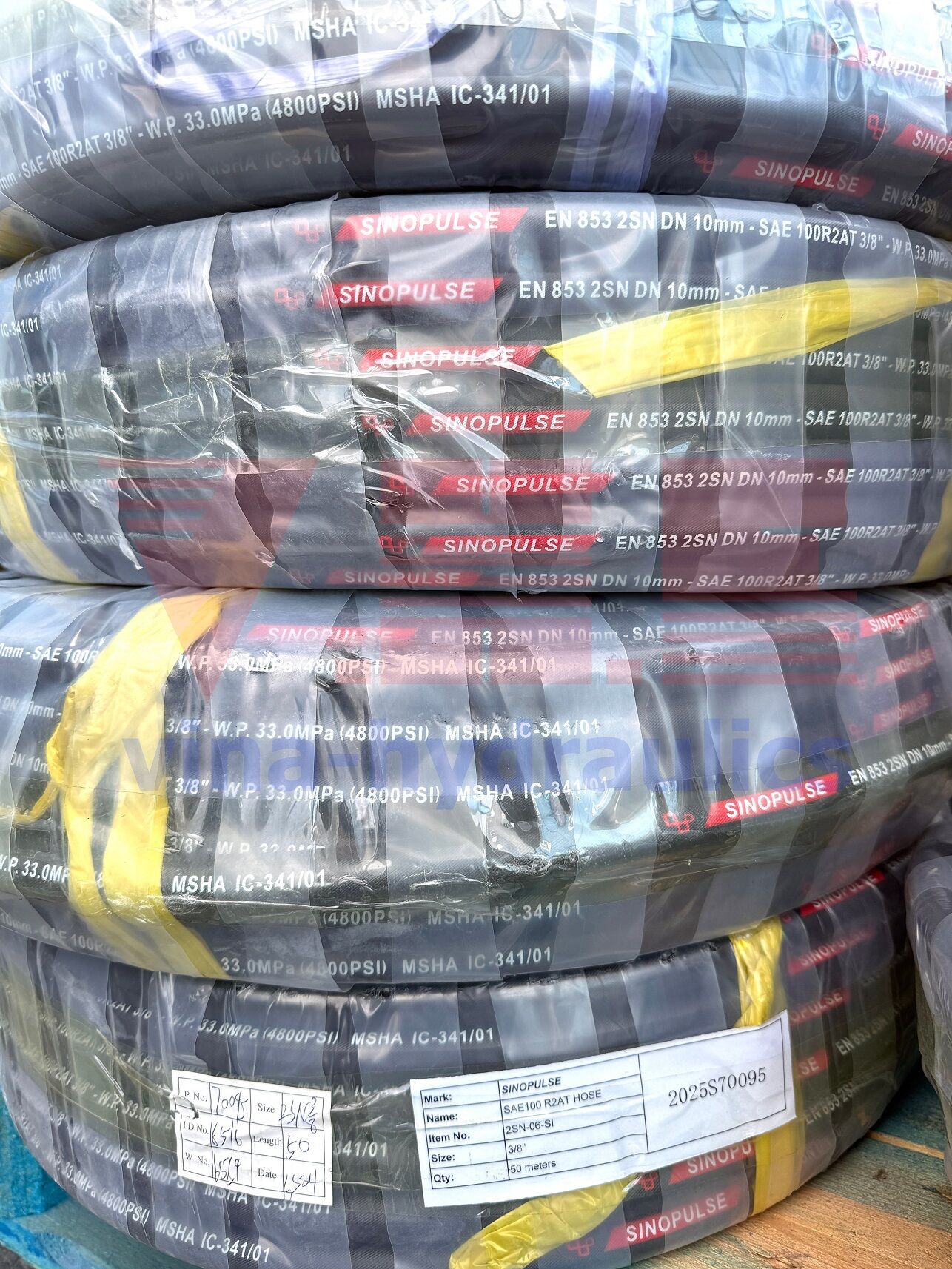 23,000 meters of diverse Sinopulse hydraulic hoses