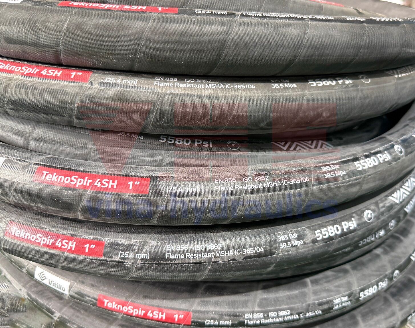 Tuy ô thủy lực Vitillo 4 lớp bấm đầu mặt bích, ORFS