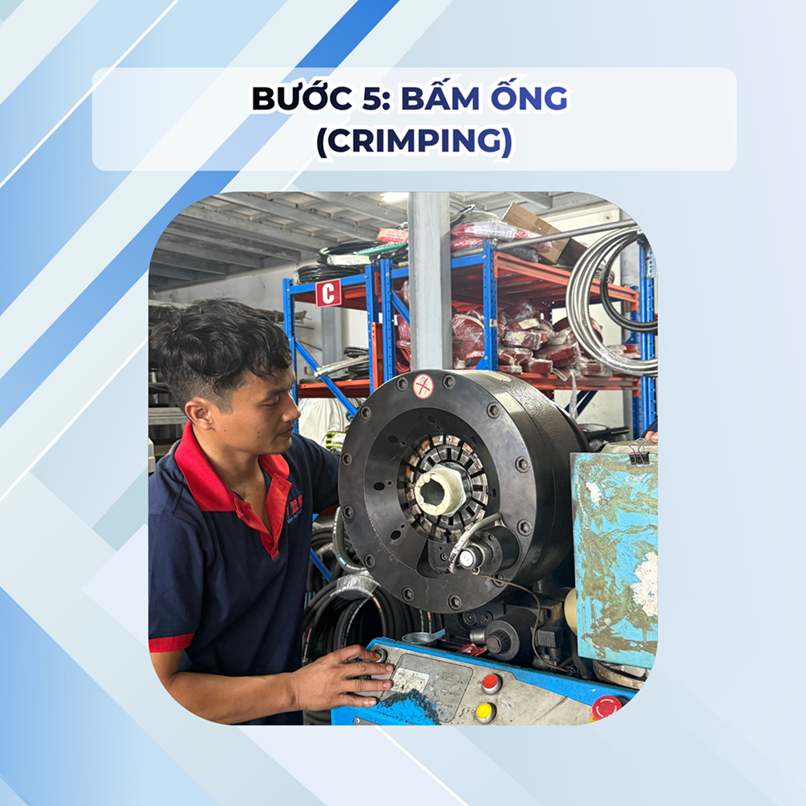 Bước 5_ Bấm ống  (Crimping)