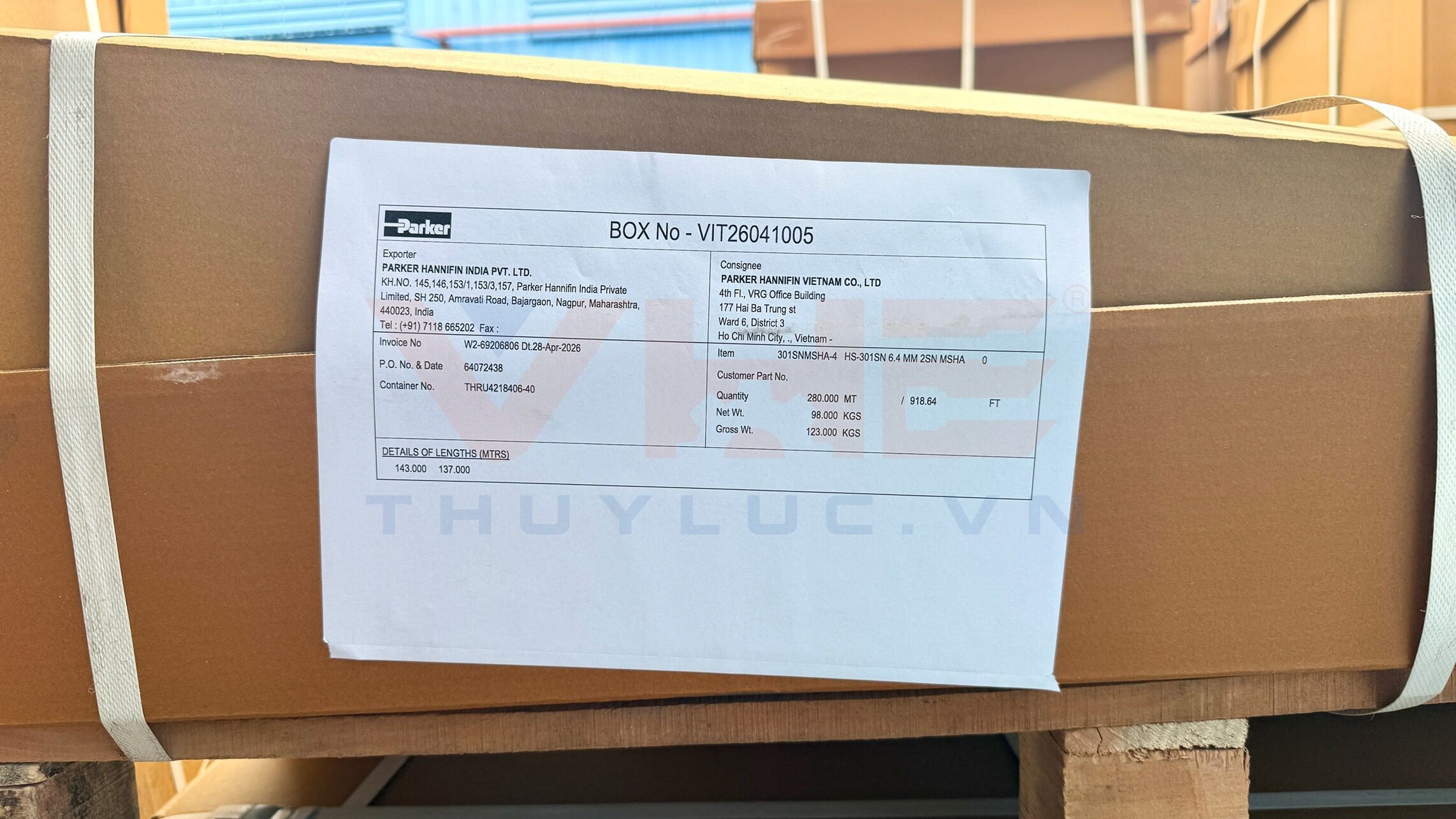 Ống thủy lực Parker có sẵn mọi kích cỡ