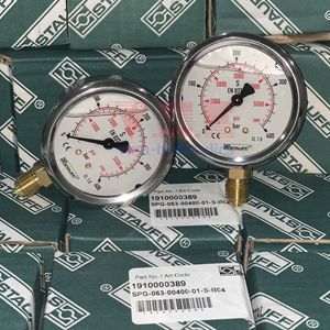 Đồng hồ đo áp lực Stauff D63, 400bar, chân đáy, 1910000389, SPG-063-00400-01-S-B04