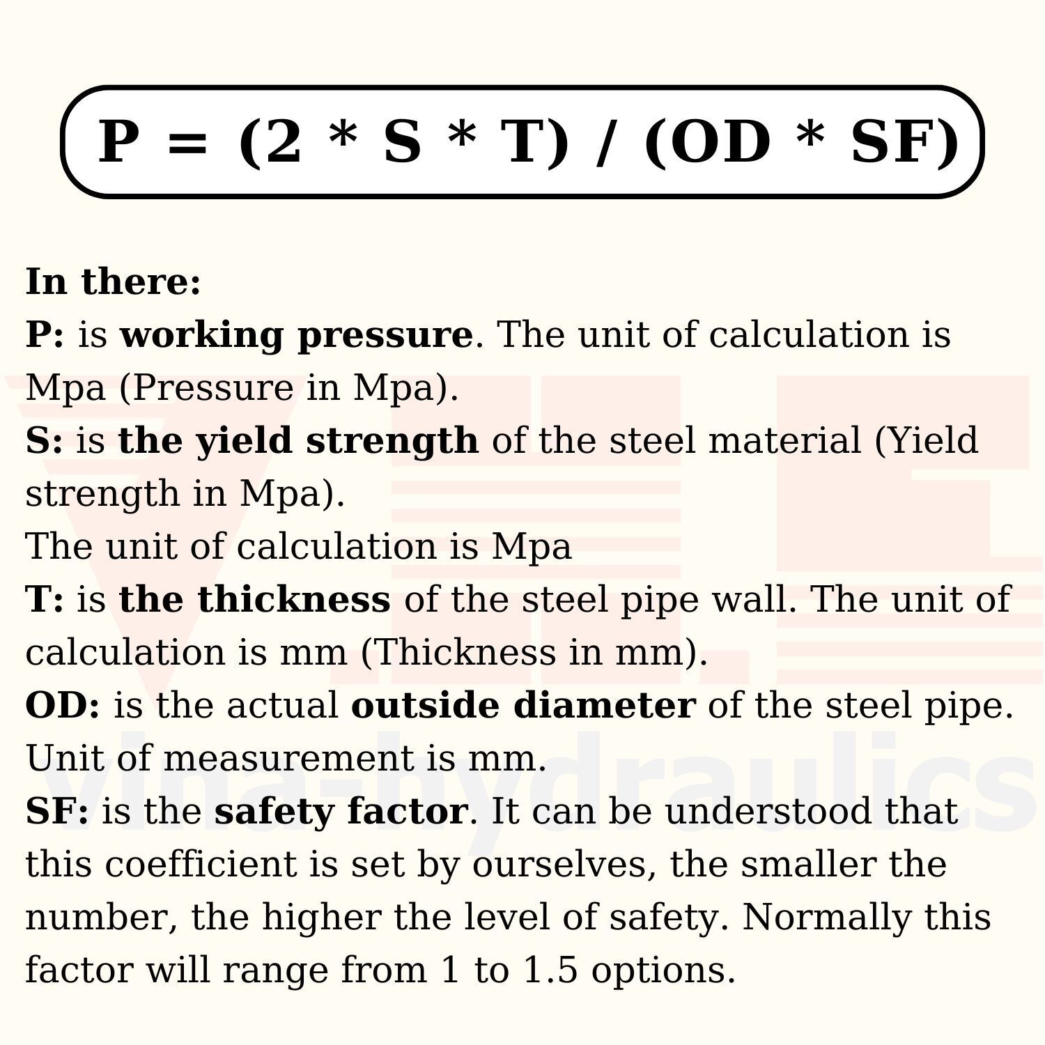 how to calculate the pressure of steel pipes