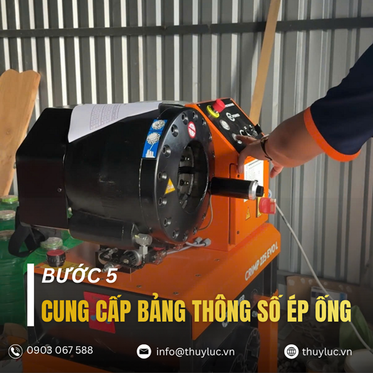 5. Cung cấp bảng thông số ép ống tiêu chuẩn (Crimp Chart)