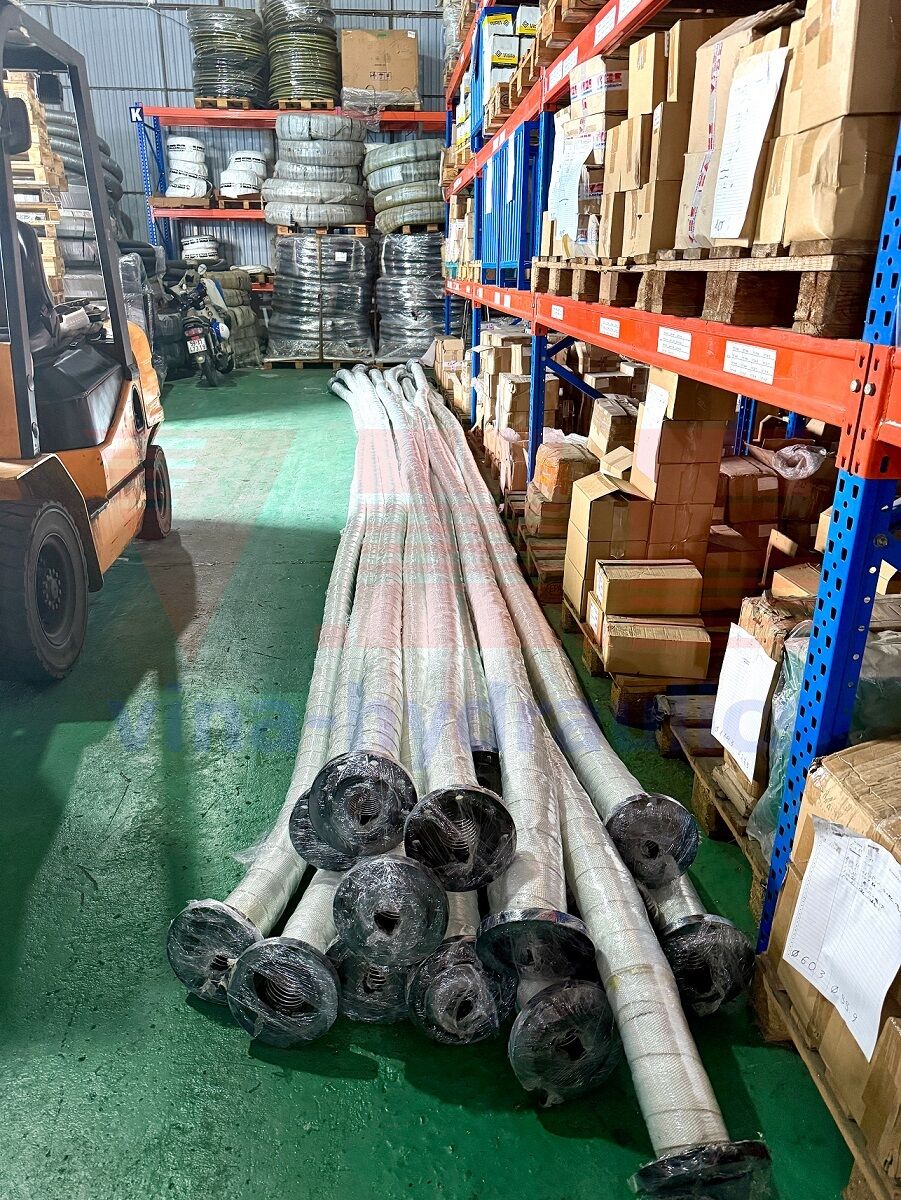 Ống ruột gà Penflex cuốn amiang bấm mặt bích