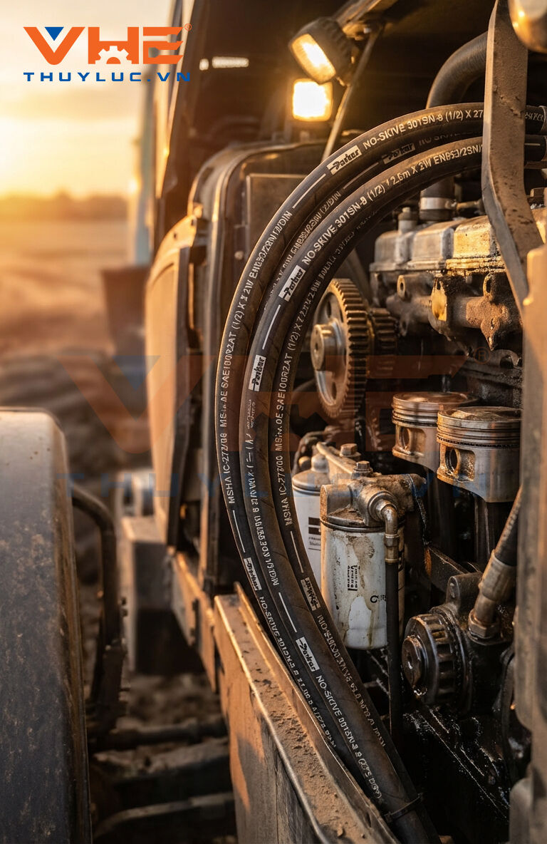 A hydraulic hose with full of CO/CQ