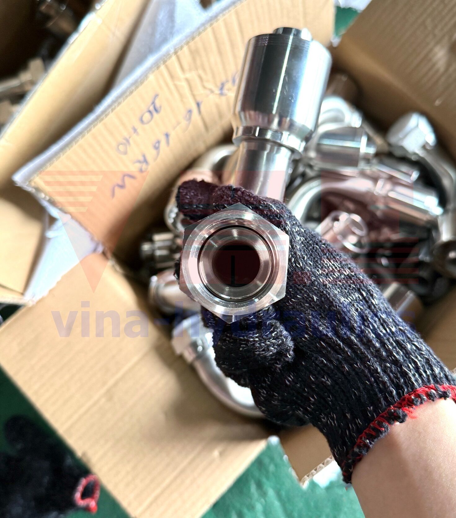 Đầu bấm liền vỏ JIC inox không gỉ SS316