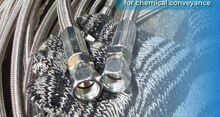 Stainless Steel Braided PTFE (Teflon) Hose with 3/8-inch JIC Fittings