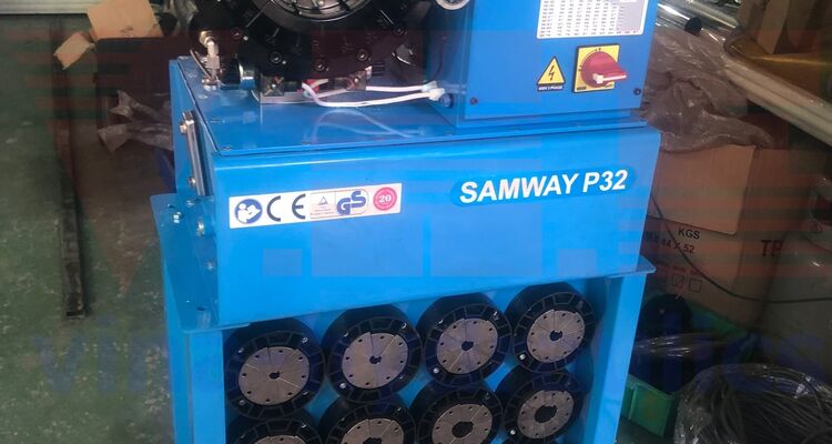 Delivered genuine P23 SAMWAY hydraulic hose pressing machine for a customer at Dong Nai