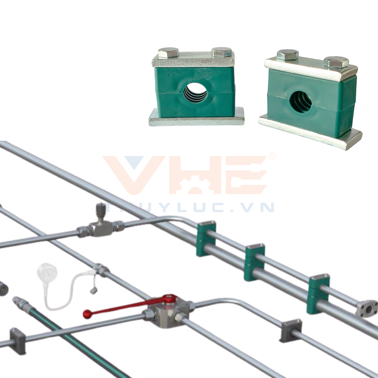 kẹp ống thủy lực loại nhẹ (light series) chuẩn DIN 3015