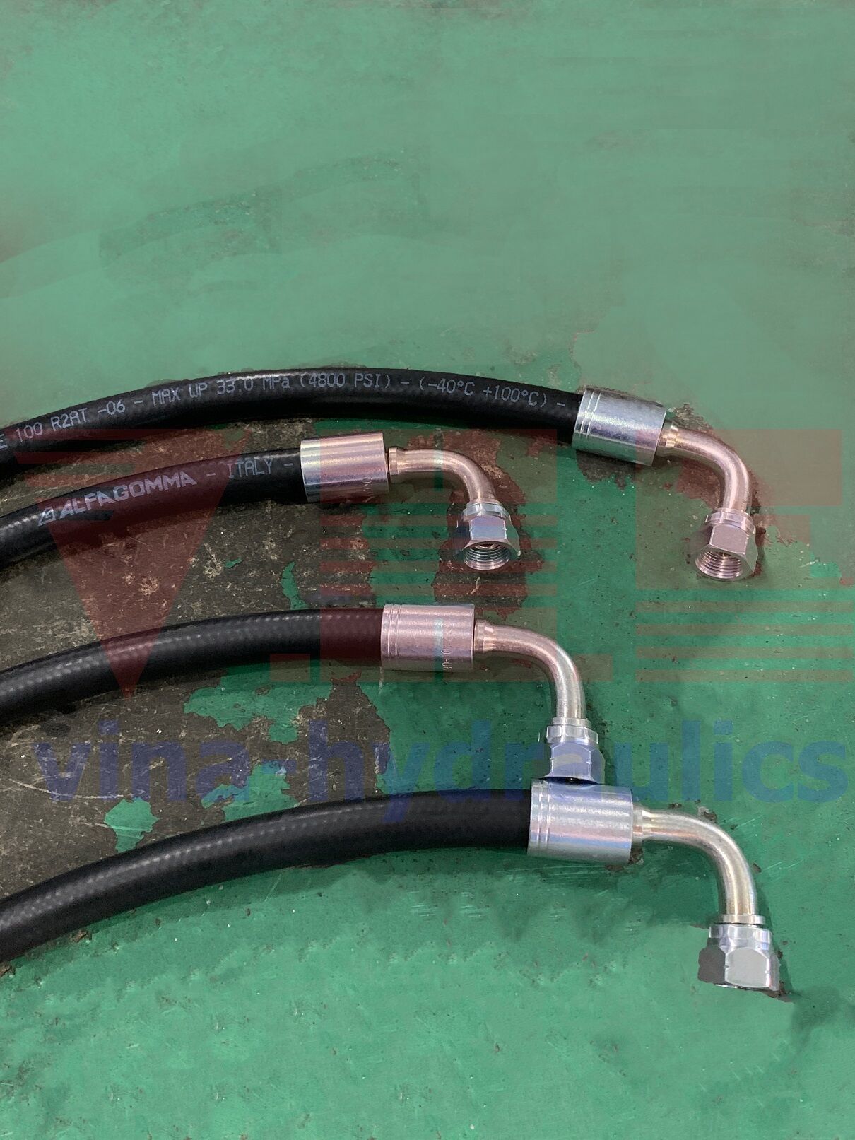 Step 2: Prepare hydraulic hose, crimping fittings, and ferrules compatible with the hose