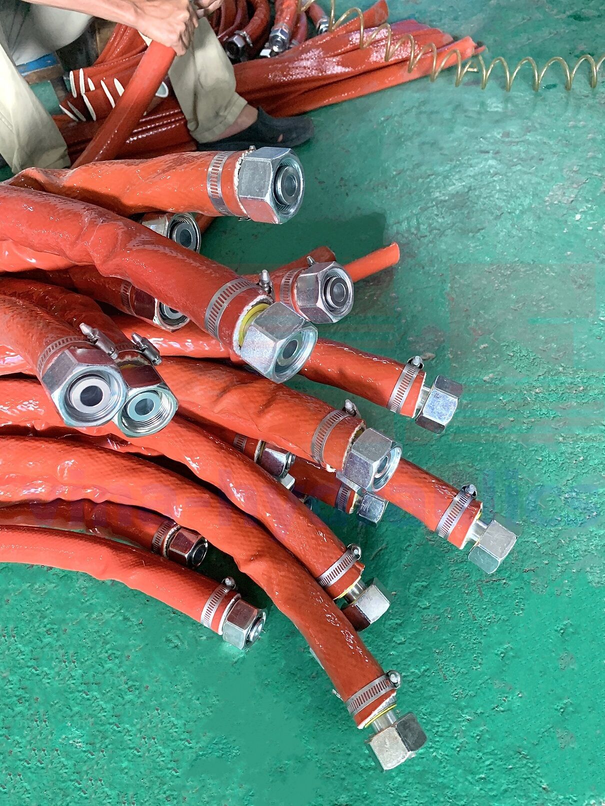 insulated PJ covers for hydraulic pipes and crimping fittings.